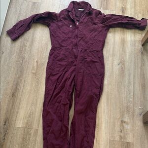 Outerknown Women's Burgundy Zip-Front Jumpsuit